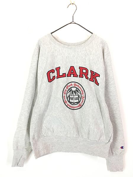 古着 90s Champion Reverse Weave 「CLARK」 2段 カレッジ リバース スウェット M 古着