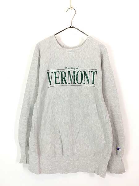 古着 90s USA製 Champion Reverse Weave 「VERMONT」 カレッジ リバース スウェット L 古着