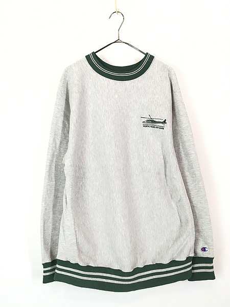 古着 90s USA製 Champion Reverse Weave 「NORTH HCMC AIR CARE」 ヘリコプター リブライン リバース スウェット XL 古着の通販は 15,400円