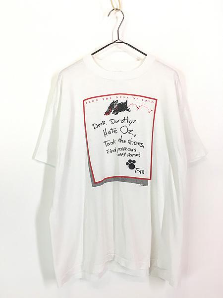 古着 90s The Wizard Of Oz オズの魔法使い TOTO トト メッセージ Tシャツ XL位