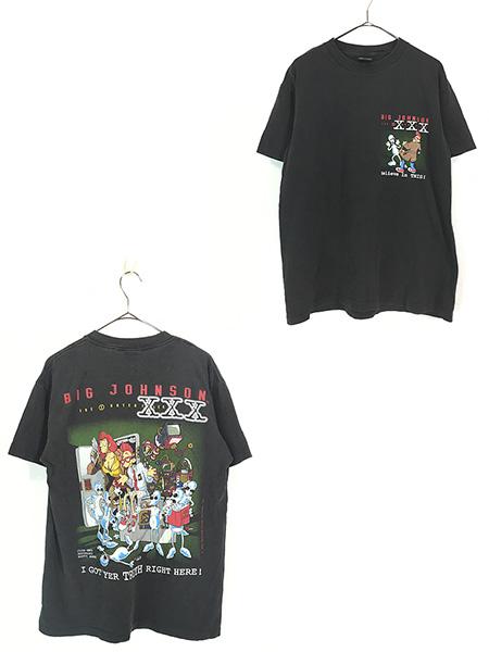 古着 90s USA製 BIG JOHNSON 「The X Rated Files」 SF TV ドラマ 映画 ムービー パロディー Tシャツ M