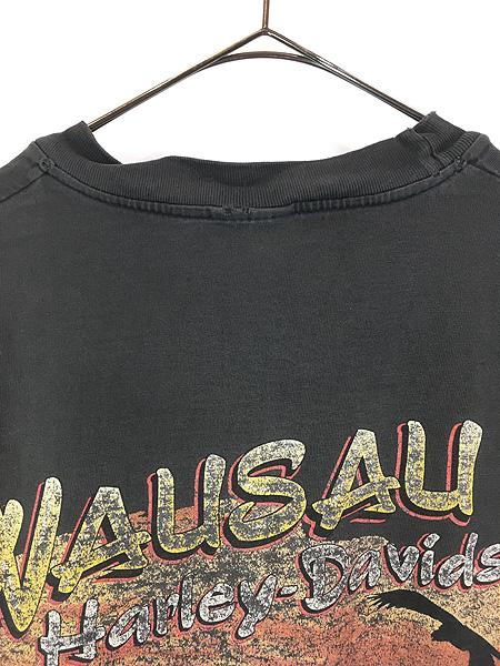 古着 90s HARLEY DAVIDSON シールド&バー ファイヤー Tシャツ L位 古着の通販は