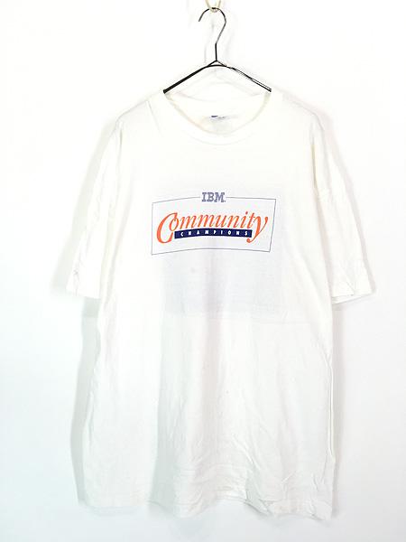 古着 90s USA製 IBM Champions Community 「Worldwide Olympic Sponsor」 ソフトウェア Tシャツ XL