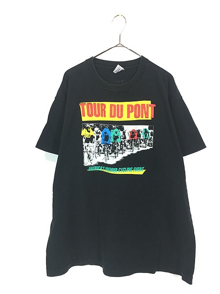 古着 90s USA製 TOUR DU PONT 自転車 サイクリング イベント グラフィック Tシャツ XLの通販はTシャツ