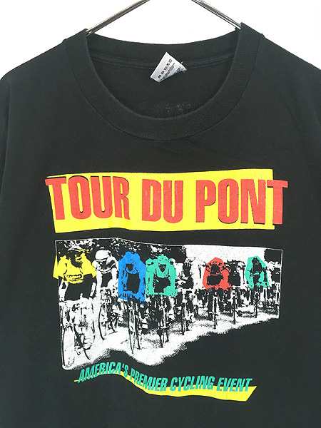 古着 90s USA製 TOUR DU PONT 自転車 サイクリング イベント グラフィック Tシャツ XLの通販は