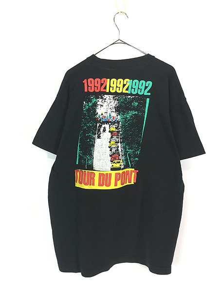 古着 90s USA製 TOUR DU PONT 自転車 サイクリング イベント グラフィック Tシャツ XLの通販は