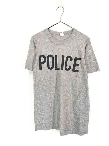 古着 80s USA製 POLICE 警察 霜降り トレーニング Tシャツ Mの通販は