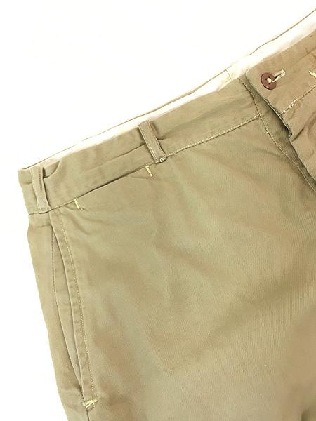 古着 50s 「SANFORIZED ARMY CLOTH」 ボタンフライ アーミークロス コットン チノ パンツ チノパン ストレート W33 L28の通販は