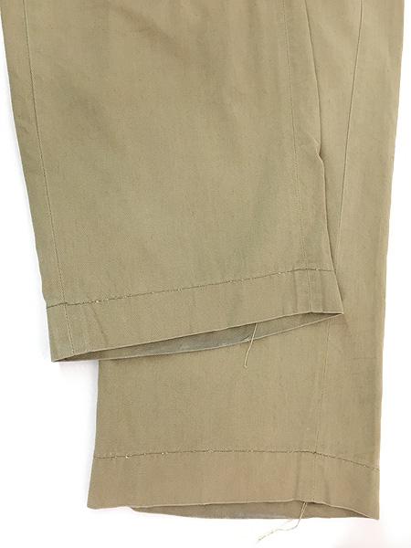 古着 50s 「SANFORIZED ARMY CLOTH」 ボタンフライ アーミークロス コットン チノ パンツ チノパン ストレート W33 L28の通販は