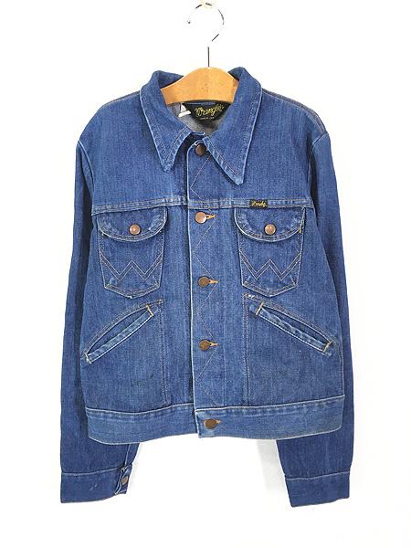 キッズ 古着 70s USA製 Wrangler 濃紺 デニム トラッカー ジャケット Gジャン 12歳以上位 古着の通販は 7,568円