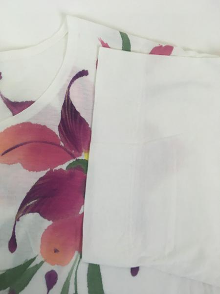 レディース 古着 90s 花 フラワー 水彩画風 ハンド アート ペイント Tシャツ L位 古着