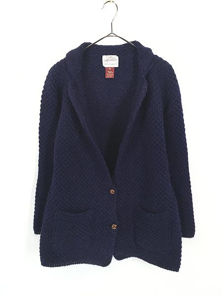 レディース 古着 80s susan bristol ポップコーン ウール ニット テーラードカラー カーディガン M 古着