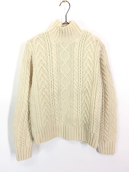 レディース 古着 Ralph Lauren ケーブル編み ハイネック ウール アルパカ ニット セーター M 古着の通販は