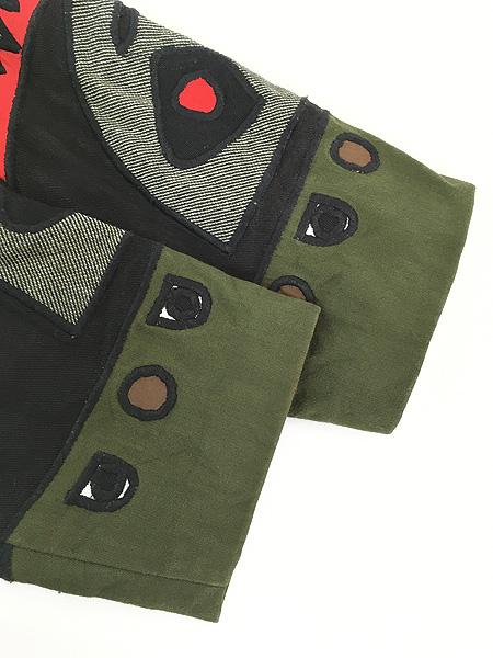 レディース 古着 90s QUINTO SOL キュビズム アート パッチ デザイン