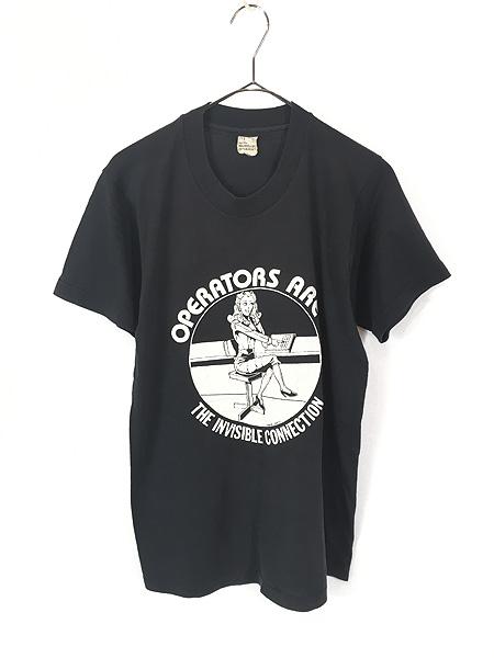 レディース 古着 80s USA製 オペレーター グラフィック プリント Tシャツ M 古着の通販は 6,050円