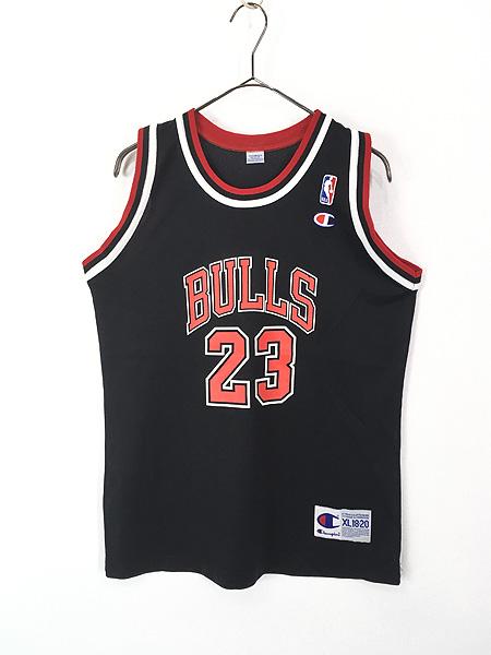 レディース 古着 Champion製 NBA Chicago BULLS No23 「M.JORDAN」 ジョーダン メッシュ タンクトップ XL 古着 ?A