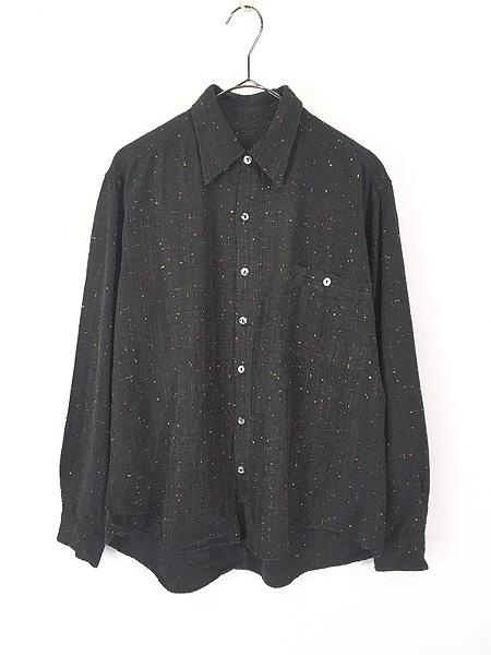 レディース 古着 90s USA製 tony lambert カラフル ネップ チェック シャツ M 古着の通販は