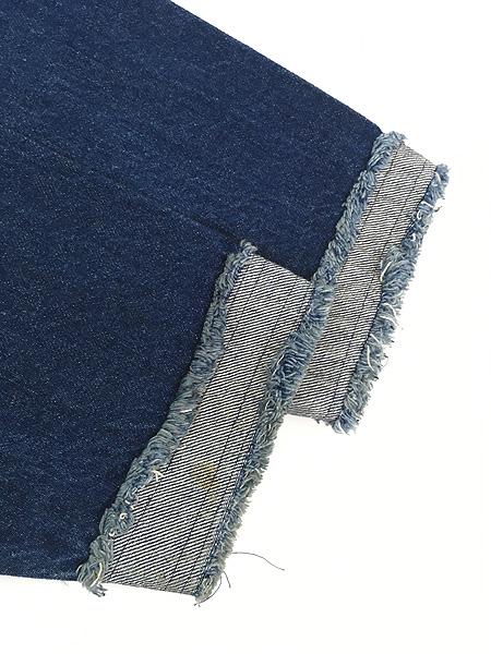 レディース 古着 80s USA製 Lida Jeans カットオフ フリンジ パッチワーク デザイン デニム コート M 古着