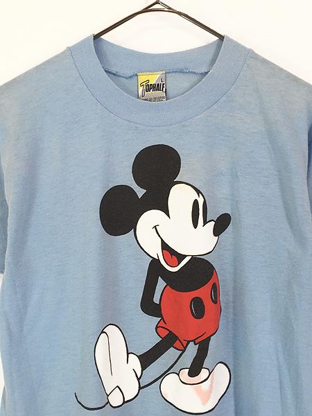贅沢品 レディース 古着 スウェット 白足 ミッキー Disney 80s