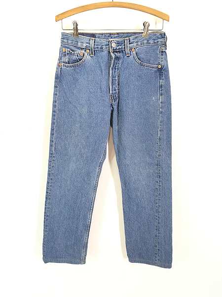 レディース 古着 90s USA製 Levi's 501-0193 濃紺 ブルー デニム パンツ ジーンズ ストレート W29 L27 古着