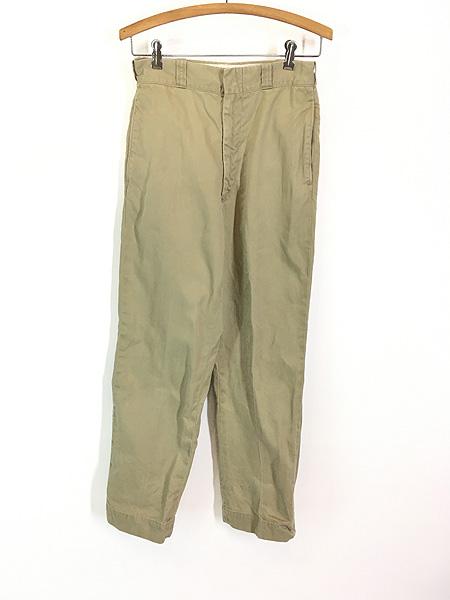 レディース 古着 70s 米軍 US ARMY 「Type-1 Class-1」 ミリタリー 8.2oz コットン チノ パンツ チノパン スリム W27 L30 古着