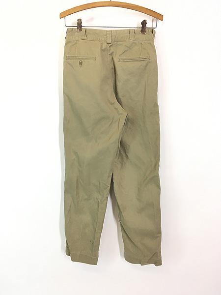レディース 古着 70s 米軍 US ARMY 「Type-1 Class-1」 ミリタリー 8.2oz コットン チノ パンツ チノパン スリム W27 L30 古着