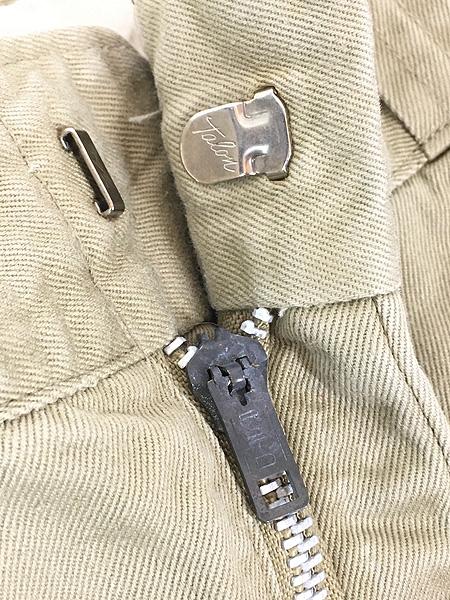 レディース 古着 70s 米軍 US ARMY 「Type-1 Class-1」 ミリタリー 8.2oz コットン チノ パンツ チノパン スリム W27 L30 古着