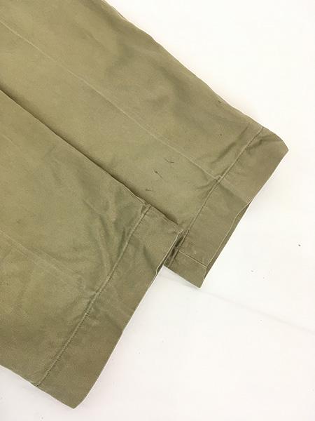 レディース 古着 70s 米軍 US ARMY 「Type-1 Class-1」 ミリタリー 8.2oz コットン チノ パンツ チノパン スリム W27 L30 古着