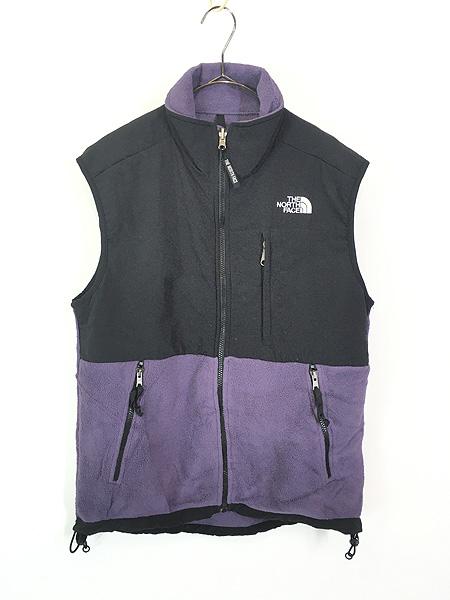 レディース 古着 90s TNF The NorthFace ロゴ 刺しゅう ナイロン 切替 デナリ フリース ベスト M 古着