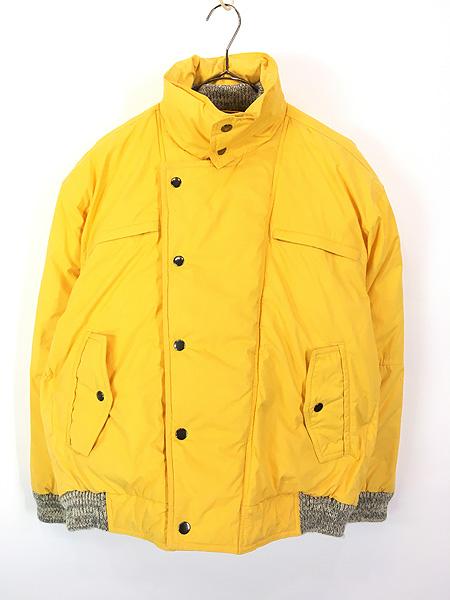 レディース 古着 90s EVAN PICONE ウール ニット リブ チンカラー ダウン ジャケット S 古着