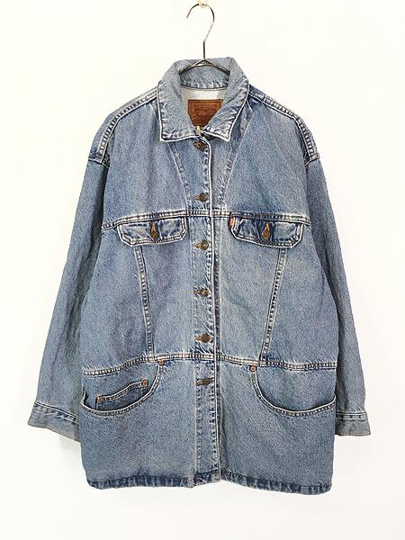 レディース 古着 90s USA製 Levi's ブルー デニム カバーオール ジャケット L 古着