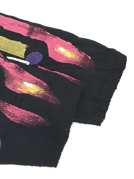 レディース 古着 90s USA製 KOLORWAY 「My wardobe」 クローゼット ハンドペイント アート コットン ニット セーター XL位 古着 レディース 古着 90s USA製 KOLORWAY 「My wardobe
