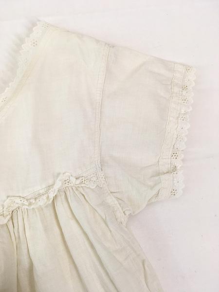 レディース 古着 -30s イニシャル 「A M」 クロスステッチ 刺しゅう 半袖 ヴィンテージ リネン ワンピース ロング丈 M位 古着