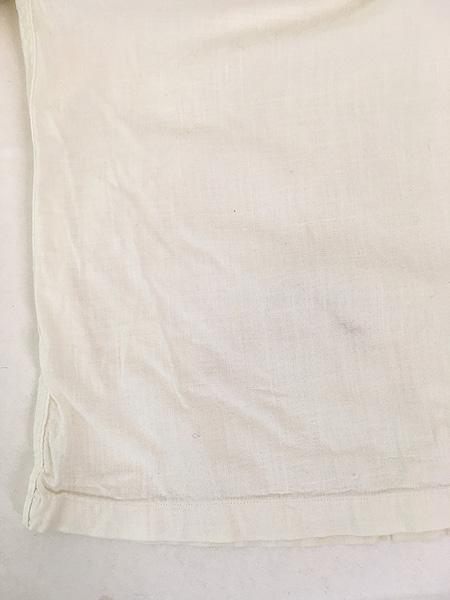 レディース 古着 -30s イニシャル 「A M」 クロスステッチ 刺しゅう 半袖 ヴィンテージ リネン ワンピース ロング丈 M位 古着