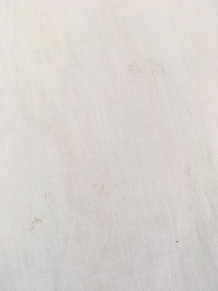 レディース 古着 -30s イニシャル 「A M」 クロスステッチ 刺しゅう 半袖 ヴィンテージ リネン ワンピース ロング丈 M位 古着