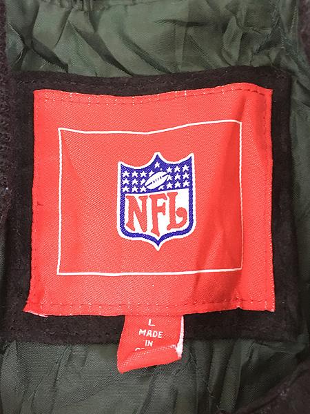 NFL ニューヨークジェッツ　スタジャン　レザー 古着 NFL New York Jets ジェッツ 本革 オール スエード レザー