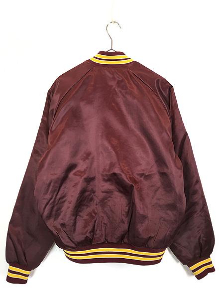 古着 NFL Washington Redskins レッドスキンズ 光沢 サテン スタジャン