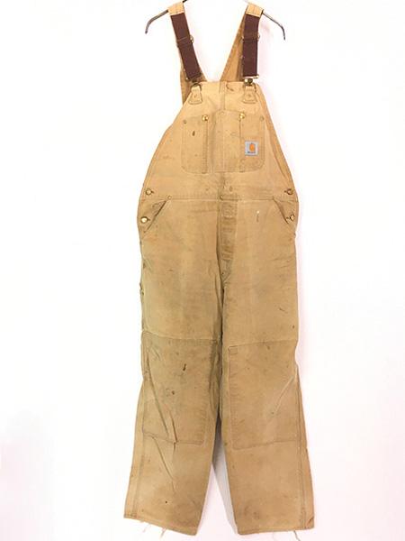carhartt オーバーオール ダブルニー W40 L30 ブラウン Carhartt オーバーオール W40 L30 ブラウン ダブルニー仕様