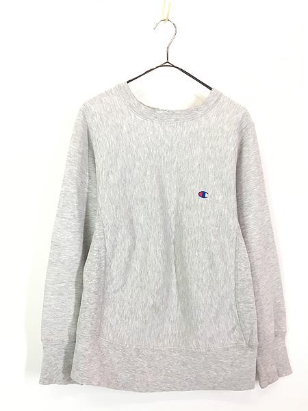 古着 80s USA製 Champion Reverse Weave ワンポイント リバース スウェット グレー S 古着