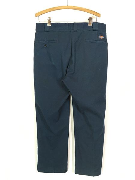 【古着】Dickies ネイビー チノパン 古着 80-90s Dickies コットンツイル ワーク チノ パンツ