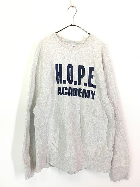 古着 90s USA製 SOFFE 「H.O.P.E. ACADEMY」 カレッジ リバース タイプ ヘビー スウェット トレーナー XL 古着の通販は