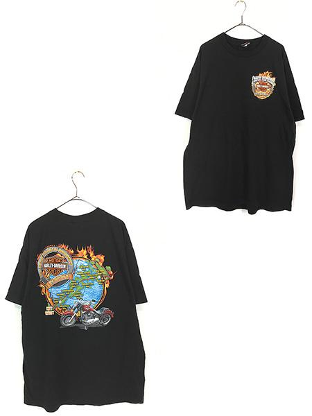 古着 10s HARLEY DAVIDSON ファイヤー シールド&バー Tシャツ XL 美品!! 古着の通販は 5,676円