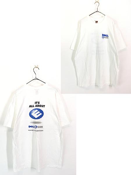 古着 00s Dell E Com PC パソコン コンピューター ソフトウェア Tシャツ XL