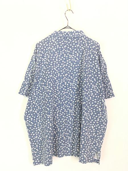 古着 Polo Ralph Lauren 花 総柄 カノコ ポロシャツ XXL 古着の通販は