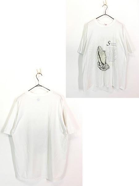 古着 90s USA製 Serenity Prayer 静寂の祈り イエス キリスト メッセージ アート Tシャツ XLの通販は 7,700円