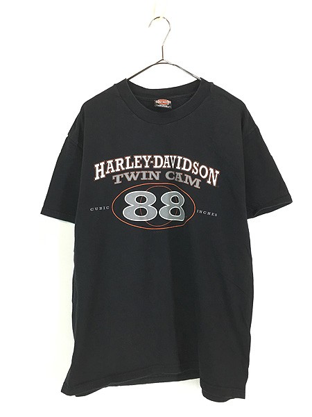 古着 90s USA製 HARLEY DAVIDSON 「88」 TWIN CAM バイク グラフィック Tシャツ L 古着の通販はTシャツ