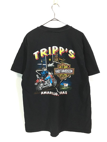 古着 90s USA製 HARLEY DAVIDSON 「88」 TWIN CAM バイク グラフィック Tシャツ L 古着の通販は