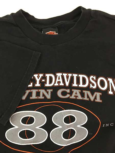 古着 90s USA製 HARLEY DAVIDSON 「88」 TWIN CAM バイク グラフィック Tシャツ L 古着の通販は