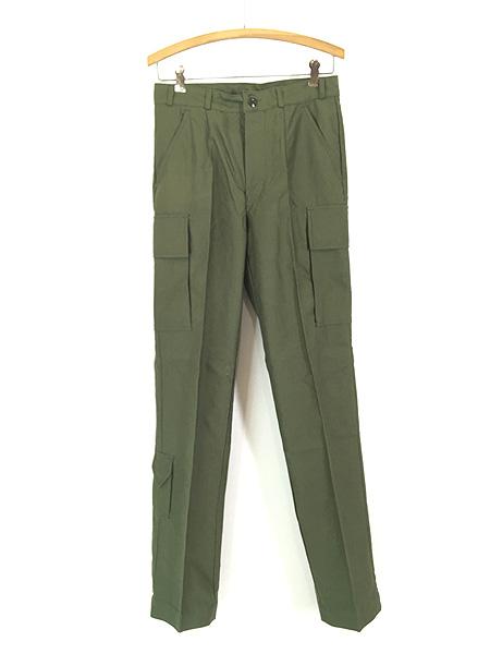 古着 Deadstock!! 80s オランダ軍 ミリタリー コットンサテン コンバット カーゴ パンツ 74×85