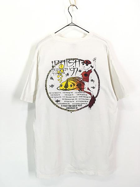 古着 90s PHiSH × Jim Pollock 「Summer Trip 97」 アート ツアー ジャム ロック バンド Ｔシャツ XL 古着 90s PHiSH × Jim Pollock 「Summer Trip 97」 アート ツアー